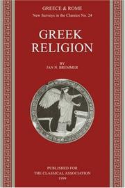 Cover of: Greek Religion: New Surveys in the Classics, no. 24. New York
