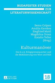 Cover of: Kulturmanöver by Sema Colpan, Amália Kerekes, Siegfried Mattl, Magdolna Orosz, Katalin Teller
