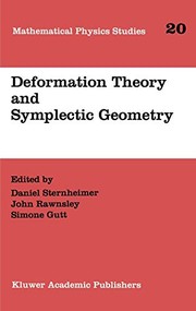 Cover of: Deformation theory and symplectic geometry: proceedings of the Ascona meeting, June 1996