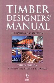 Cover of: Timber designers' manual by E. C. Ozelton, E. C. Ozelton