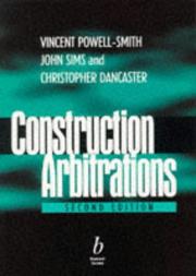 Cover of: Construction arbitrations by Vincent Powell-Smith