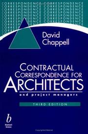Contractual correspondence for architects and project managers by David Chappell