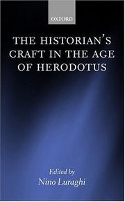 Cover of: The historian's craft in the age of Herodotus by edited by Nino Luraghi.