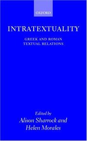 Cover of: Intratextuality: Greek and Roman Textual Relations