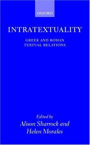 Intratextuality by Alison Sharrock, Helen Morales