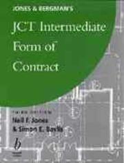 Cover of: Jones & Bergman's JCT intermediate form of contract