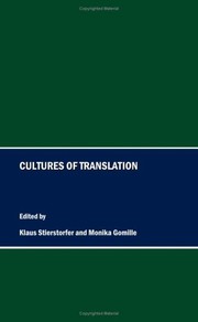 Cover of: Cultures of translation