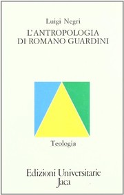 Cover of: L' antropologia di Romano Guardini