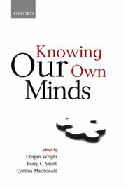 Cover of: Knowing our own minds