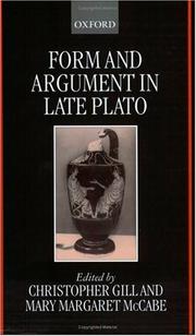 Cover of: Form and argument in late Plato