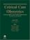 Cover of: Critical Care Obstetrics