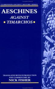 Cover of: Against Timarchos