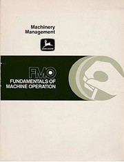Cover of: Machinery management.
