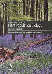 Introduction to plant population biology by Jonathan W. Silvertown, Deborah Charlesworth