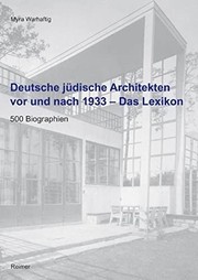 Cover of: Deutsche jüdische Architekten vor und nach 1933: das Lexikon : 500 Biographien