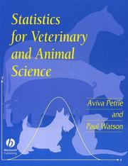 Statistics for veterinary and animal science by Aviva Petrie, Paul Watson