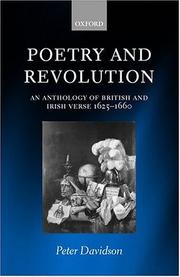 Cover of: Poetry and Revolution: An Anthology of British and Irish Verse 1625-1660