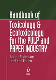 Cover of: Hbk Toxicol Ecotoxicol Paper I by Robinson, Thorn