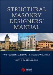 Cover of: Structural masonry designers' manual by W.G. Curtin ... [et al.].