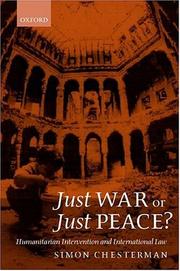 Cover of: Just War or Just Peace? by Simon Chesterman