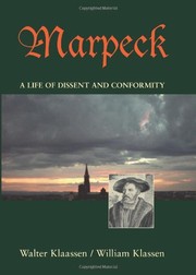 Cover of: Marpeck: a life of dissent and conformity