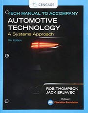 Cover of: Tech Manual for Erjavec/Thompson's Automotive Technology: a Systems Approach