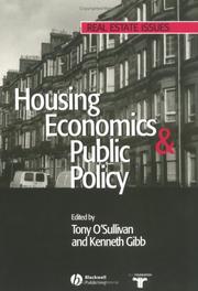 Housing Economics and Public Policy (Real Estate Issues) by Kenneth Gibb