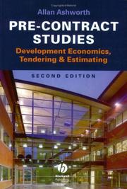 Cover of: Precontract Studies