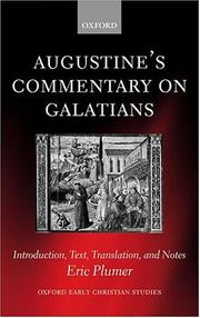 Cover of: Augustine's Commentary on Galatians by Eric Plumer