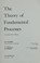Cover of: The theory of fundamental processes