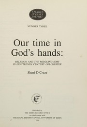 Cover of: Our time in God's hands by Shani D'Cruze