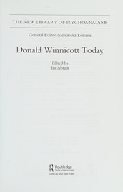 Donald Winnicott today by Jan Abram