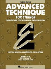 Cover of: Essential Elements Advanced Technique for Strings