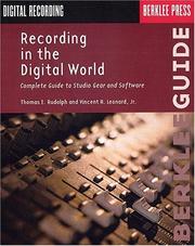 Cover of: Recording in the digital world by Thomas E. Rudolph