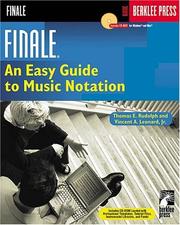 Cover of: Finale: an easy guide to music notation