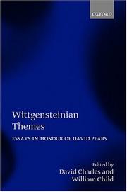Cover of: Wittgensteinian Themes: Essays in Honour of David Pears
