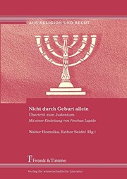 Cover of: Nicht durch Geburt allein: Übertritt zum Judentum