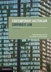 Contemporary Australian Corporate Law by Stephen Bottomley, Katherine Hall, Peta Spender, Beth Susan Nosworthy
