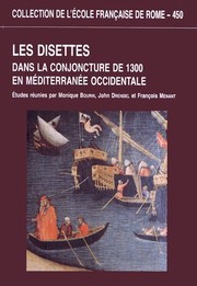 Cover of: Les disettes dans la conjoncture de 1300 en Méditerranée occidentale