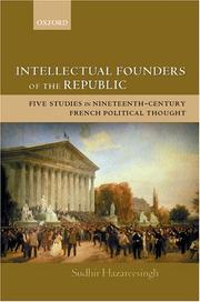 Cover of: Intellectual Founders of the Republic by Sudhir Hazareesingh