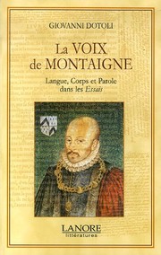 Cover of: La voix de Montaigne by Giovanni Dotoli
