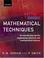 Cover of: Mathematical techniques