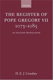 Cover of: The Register of Pope Gregory VII 1073-1085 by H. E. J. Cowdrey