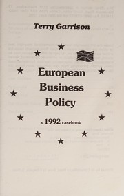 European business policy by Terry Garrison