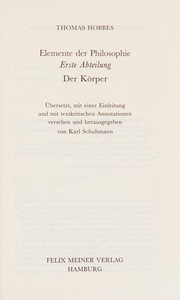 Cover of: Elemente der Philosophie.