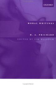 Cover of: Moral Writings (British Moral Philosophers, 3)