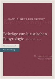 Cover of: Beiträge zur juluristischen Papyrologie: kleine Schriften