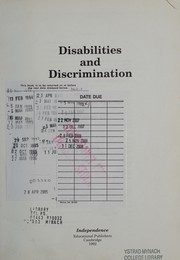 Cover of: Disabilities and Discrimination by Craig Donnellan