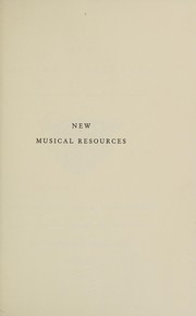 Cover of: New musical resources.
