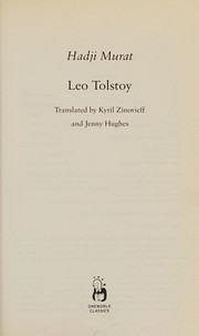 Cover of: Hadji Murád by Lev Nikolaevič Tolstoy